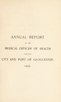 view [Report 1923] / Medical Officer of Health, Gloucester City & Port.