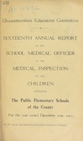 view [Report 1923] / School Medical Officer of Health, Gloucestershire County Council.