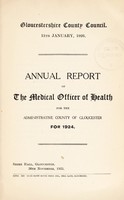 view [Report 1924] / Medical Officer of Health, Gloucestershire County Council.