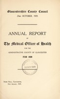 view [Report 1928] / Medical Officer of Health, Gloucestershire County Council.