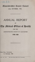 view [Report 1929] / Medical Officer of Health, Gloucestershire County Council.