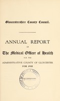 view [Report 1935] / Medical Officer of Health, Gloucestershire County Council.