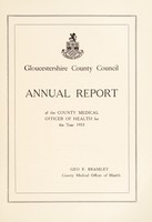 view [Report 1953] / Medical Officer of Health, Gloucestershire County Council.