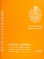 view [Report 1972] / Medical Officer of Health, Gloucestershire County Council.