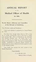 view [Report 1950] / Medical Officer of Health, Godalming Borough.