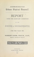 view [Report 1905] / Medical Officer of Health, Godmanchester U.D.C.