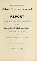 view [Report 1911] / Medical Officer of Health, Godmanchester U.D.C.