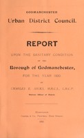 view [Report 1920] / Medical Officer of Health, Godmanchester U.D.C.