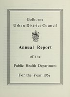 view [Report 1962] / Medical Officer of Health, Golborne U.D.C.