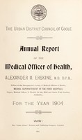 view [Report 1904] / Medical Officer of Health, Goole U.D.C.