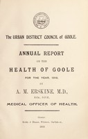 view [Report 1918] / Medical Officer of Health, Goole U.D.C.