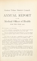 view [Report 1908] / Medical Officer of Health, Gorton Local Board / U.D.C.