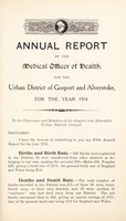 view [Report 1914] / Medical Officer of Health, Gosport & Alverstoke U.D.C.