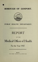 view [Report 1937] / Medical Officer of Health, Gosport Borough.