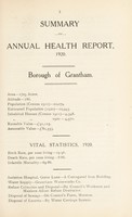 view [Report 1920] / Medical Officer of Health, Grantham Borough.