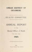 view [Report 1923] / Medical Officer of Health, Grasmere U.D.C.