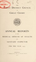 view [Report 1925] / Medical Officer of Health, Great Crosby Local Board / U.D.C.