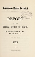 view [Report 1925] / Medical Officer of Health, Dunmow R.D.C.