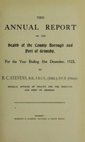 view [Report 1923] / Medical Officer of Health, Grimsby County Borough & Port.