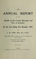 view [Report 1941] / Medical Officer of Health, Grimsby County Borough.