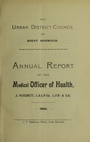 view [Report 1905] / Medical Officer of Health, Great Harwood U.D.C.