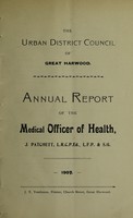 view [Report 1907] / Medical Officer of Health, Great Harwood U.D.C.