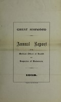 view [Report 1918] / Medical Officer of Health, Great Harwood U.D.C.