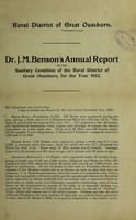 view [Report 1923] / Medical Officer of Health, Great Ouseburn R.D.C.