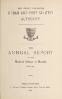 view [Report 1907] / Medical Officer of Health and Port Medical Officer of Health, Great Yarmouth Borough.