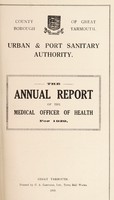 view [Report 1929] / Medical Officer of Health and Port Medical Officer of Health, Great Yarmouth Borough.