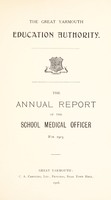 view [Report 1915] / School Medical Officer of Health, Great Yarmouth County Borough.