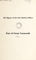 view [Report 1960] / Medical Officer of Health, Great Yarmouth Port Health Authority.