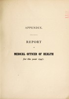 view [Report 1947] / Medical Officer of Health, Guernsey.