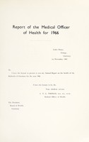 view [Report 1966] / Medical Officer of Health, Guernsey.