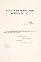 view [Report 1969] / Medical Officer of Health, Guernsey.