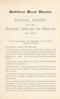 view [Report 1905] / Medical Officer of Health, Guildford R.D.C.