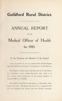 view [Report 1923] / Medical Officer of Health, Guildford R.D.C.