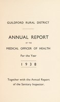 view [Report 1938] / Medical Officer of Health, Guildford R.D.C.