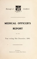 view [Report 1905] / Medical Officer of Health, Guildford U.D.C. / Borough.