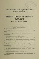 view [Report 1925] / Medical Officer of Health, Gunthwaite & Ingbirchwood U.D.C.