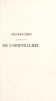 view Recherches sur les causes de l'ophtalmie qui règne dans quelques garnisons de l'armée des Pays Bas, et sur les moyens d'y remédier / [Salomon Louis Laurillard Fallot].