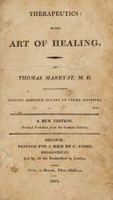 view Therapeutics: or the art of healing ... / [Thomas Marryat].