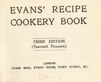 view Evans' recipe cookery book.