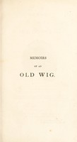 view Memoirs of an old wig / [Anon].