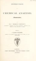 view Instruction in chemical analysis. (Quantitative) / Edited by J. Lloyd Bullock.