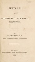 view Sketches of intellectual and moral relations / By Daniel Pring.