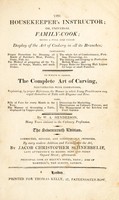 view The housekeeper's instructor; or, universal family cook / [W.A. Henderson].