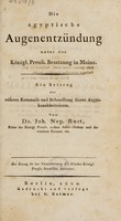 view Die ägyptische Augenentzündung unter der königl. preuss. Besatzung in Mainz / [Johann Nepomuk Rust].