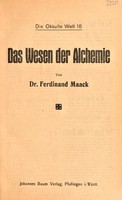 view Das Wesen der Alchemie / von Ferdinand Maack.