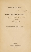 view Contributions to the botany of India / By Robert Wight.